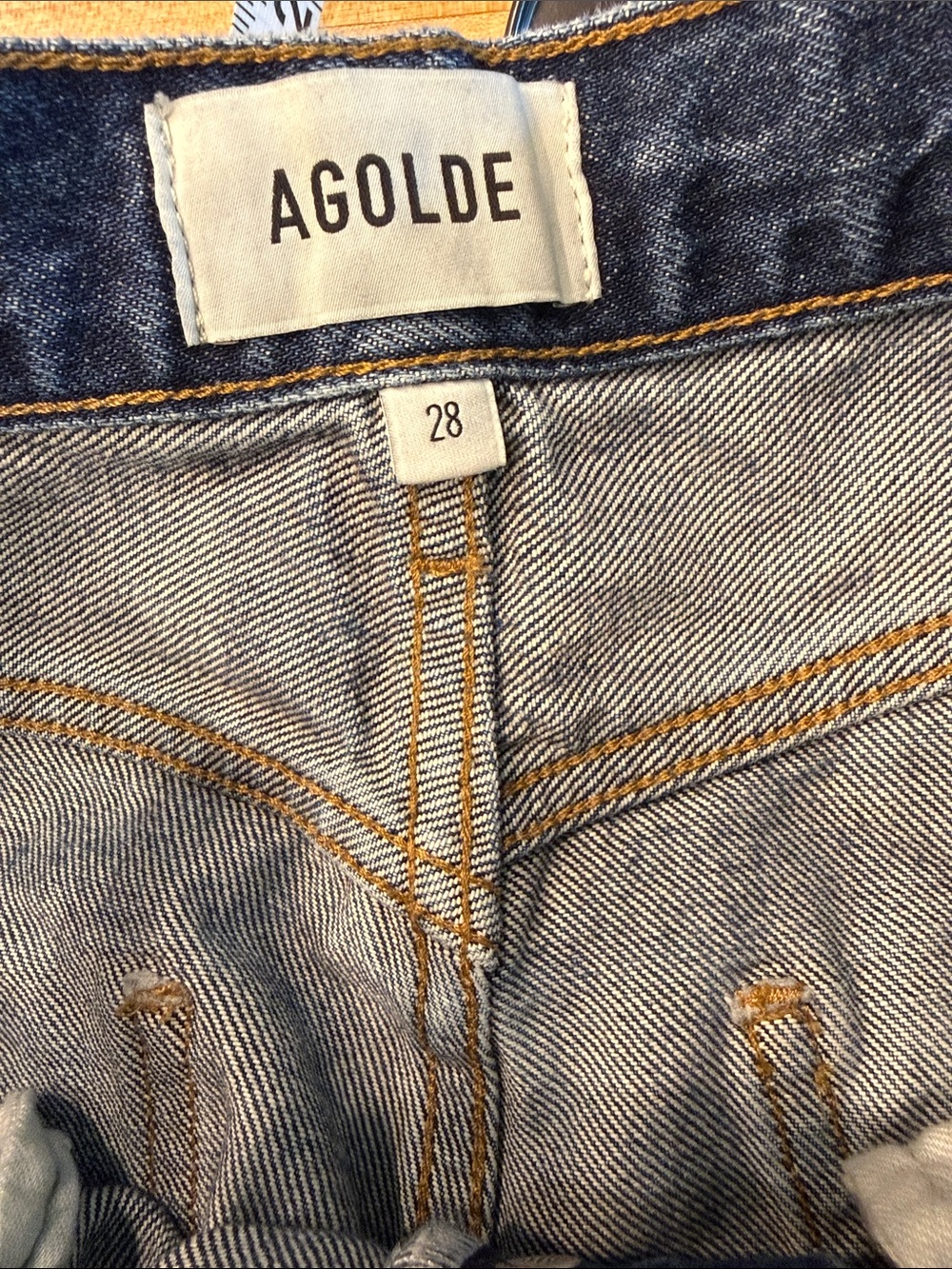Agolde Dame High Rise Wide Leg Jeans 28x33 - Picture 4 of 6